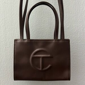 Telfar small shopping bag chocolate